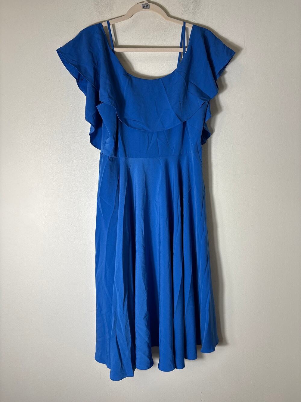 CeCe Classic Blue Off The Shoulder Midi Dress Sz 10